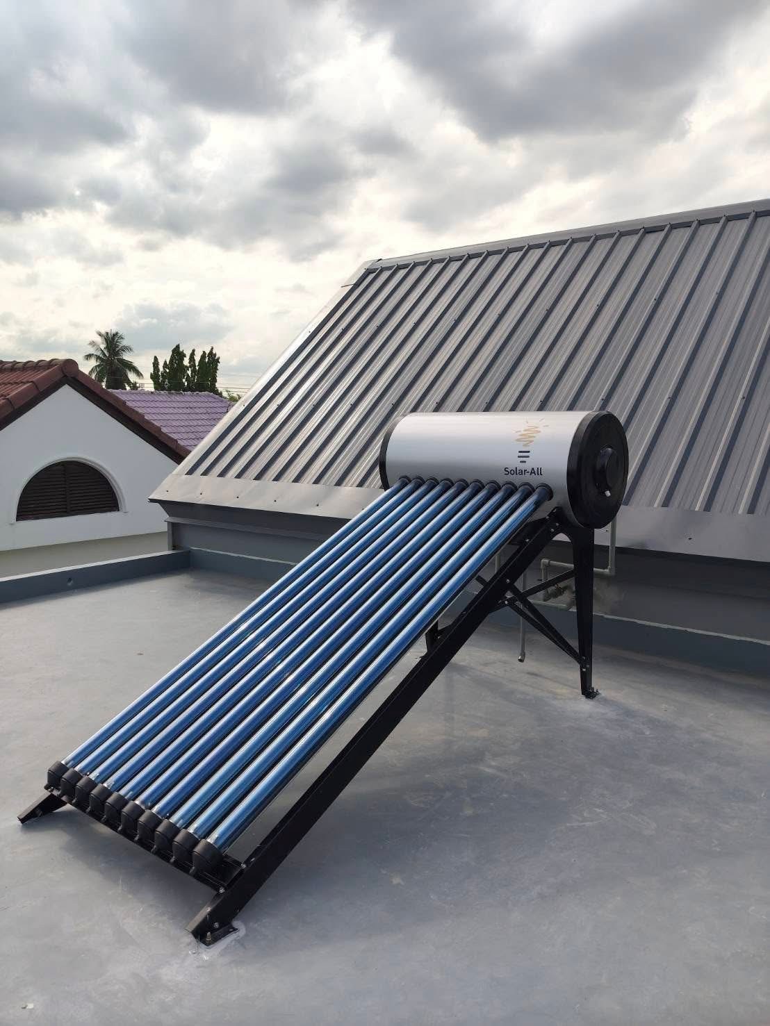Solarall solar water heater เครื่องทำน้ำร้อนพลังงานแสงอาทิตย์