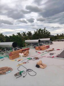 Solarall solar water heater เครื่องทำน้ำร้อนพลังงานแสงอาทิตย์